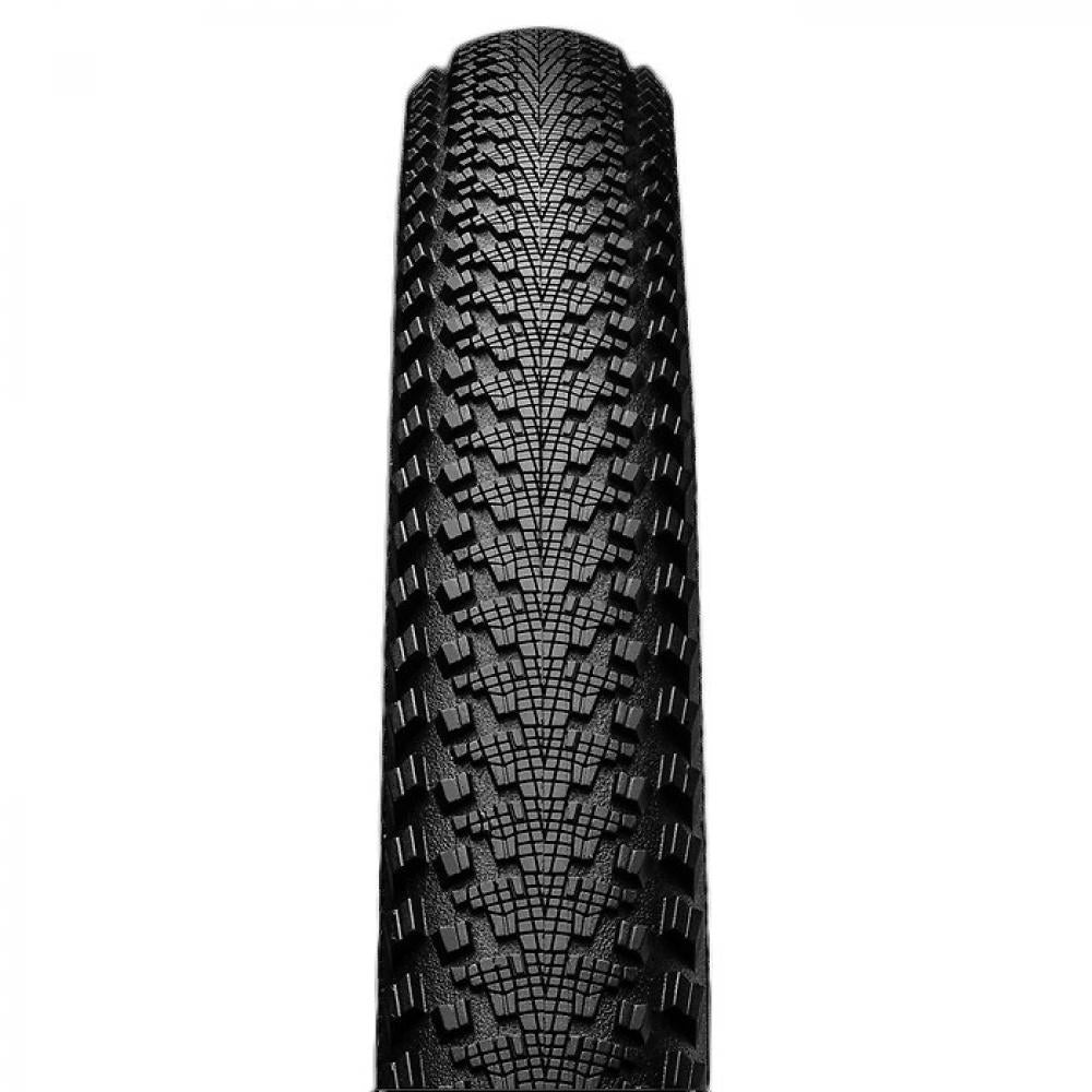 Continental Double Fighter III Fahrradreifen 26x1.90 Zoll 50-559 schwarz Reflex Draht, Profilansicht.