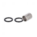 RockShox Dämpfer Hardware Set 3-teilig: silberne Buchse, zwei schwarze Dichtringe. Standard 1/2"10x22.4.