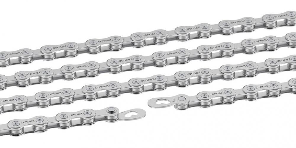 Connex Wippermann Kette 900 9-fach silber Fahrradkette mit Kettenschloss.