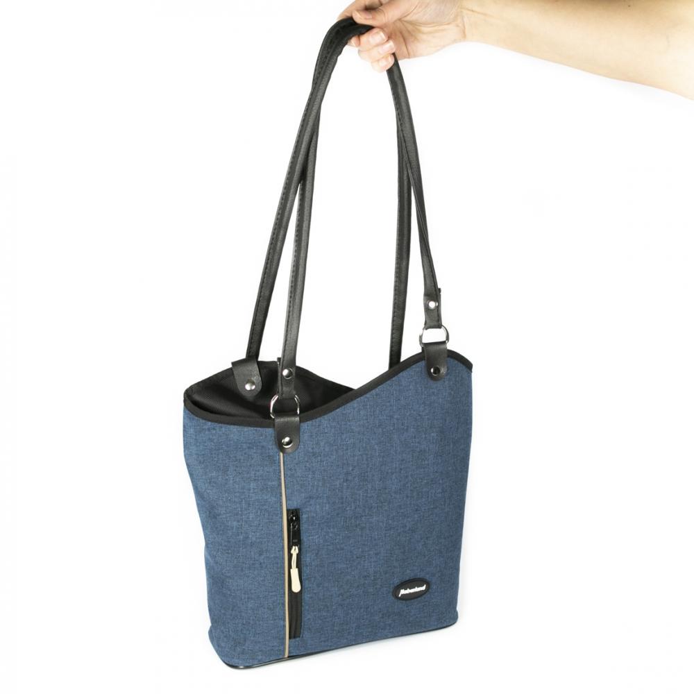 Haberland Lenkertasche Melanie blau - flexible Rucksack-Lenkertasche mit KLICKfix