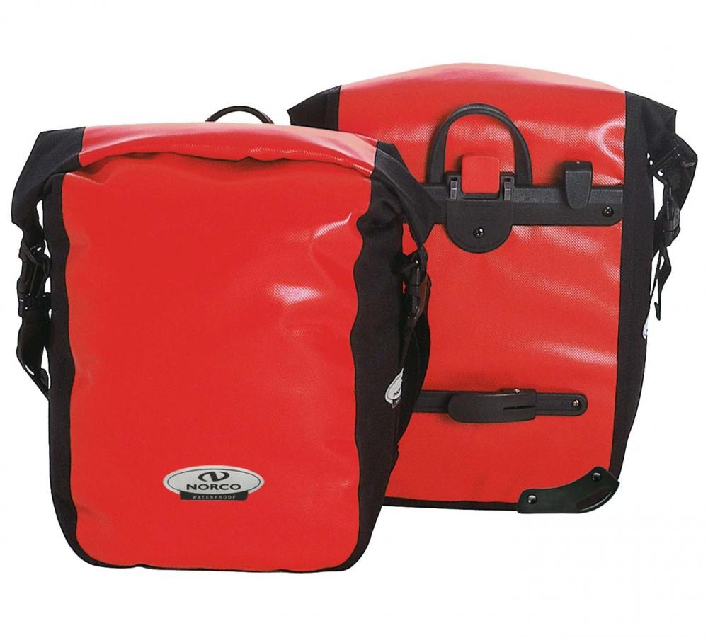 Norco Columbia Universaltasche 30L rot/schwarz 34x32x15 cm, robuste Gepäckträgertasche