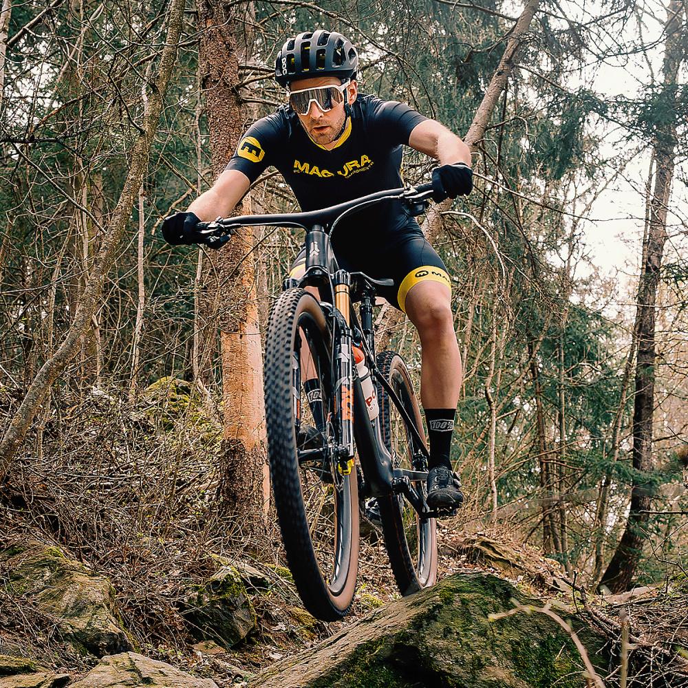 MAGURA Black Endurance Jersey highfivemtns, XS Black - leichtes Trikot für Ausdauerfahrten