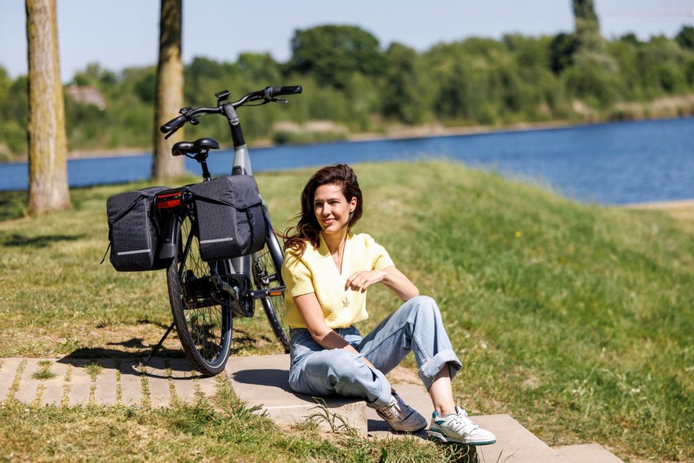 New Looxs Doppelpacktasche Mondi Joy Double Nima 2x18L Black - stilvolle Gepäckträger-Tasche