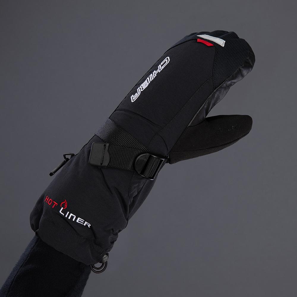 CHIBA Thermo Mitten - wasserdichte wintertaugliche Radhandschuhe, Größe 8, schwarz