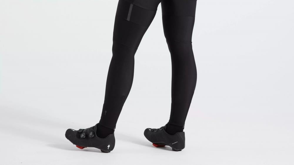 Thermal Beinwärmer Schwarz XXXL - Wärmende Leg Warmer für Radsport - Bekleidung