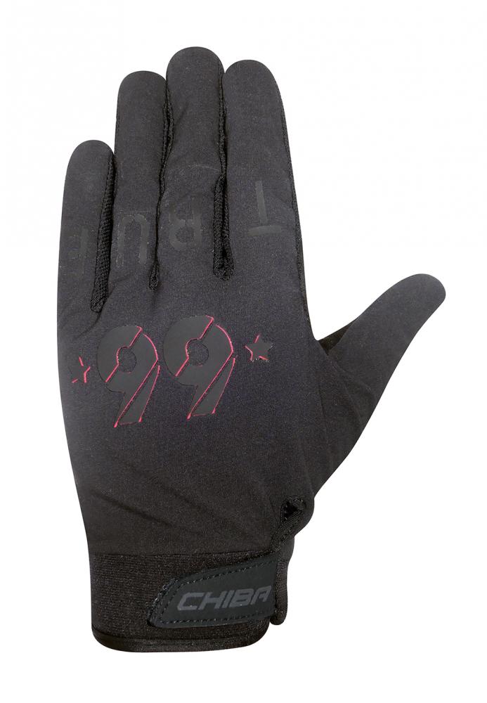 CHIBA Double Six - Fahrradhandschuhe kurz, schwarz, Größe M, ungepolstert, Touchscreen