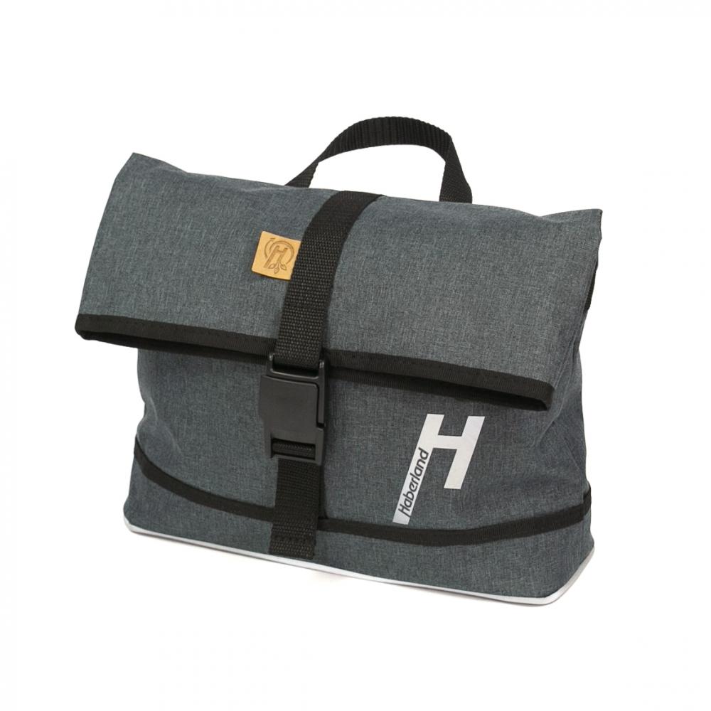Haberland Lenkertasche Mel eMotion 4 nature anthrazit/reflex - nachhaltige eBike-Lenker Tasche