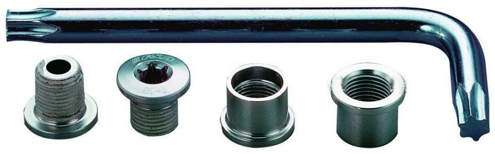 FSA Kettenblattschraubenset Road 5-Arm 3x 10-teilig Silber - leichte, robuste Befestigung