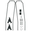 SKS Bluemels Style 56 Hinten Ersatzstreben-Set, 2x 365 mm, inkl. ESC V-Adapter, schwarz, für 56 mm Schutzbleche, robust und langlebig