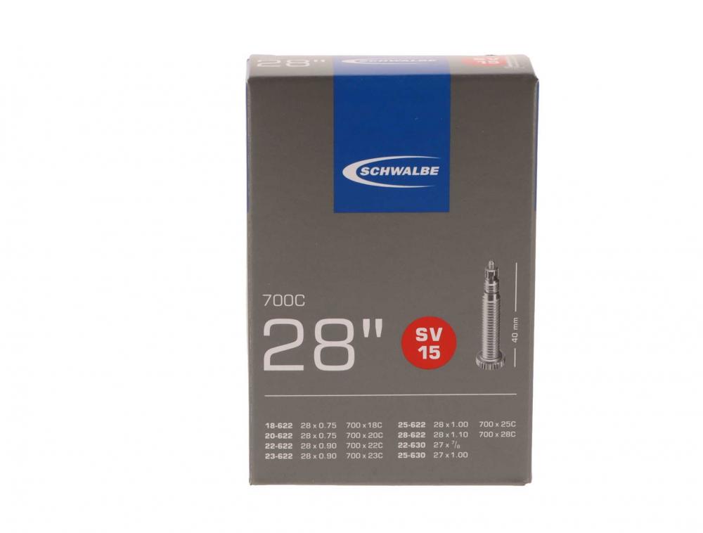 Schwalbe Fahrradschlauch SV15 für 28 Zoll / 700C Reifen, 40mm Ventil, in Originalverpackung.