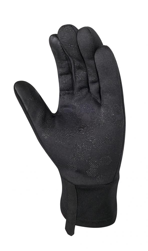 CHIBA Polarfleece Handschuhe - schwarz, Größe M, Touchfunktion