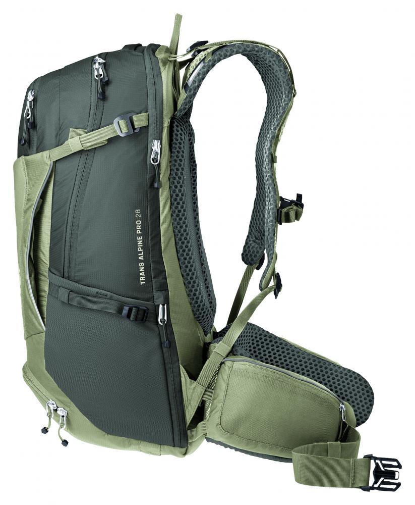 Deuter Trans Alpine Pro 28 Fahrradrucksack 28 Liter Grove Ivy - für Mountainbike-Touren & Alpenüberquerungen