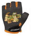 CHIBA Cool Kids - Kinder-Radhandschuhe S Crocodile, Griptec-Innenhand, waschbar