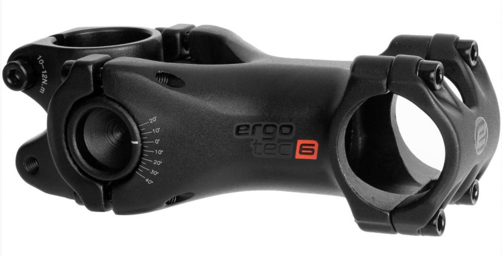 Ergotec Vorbau Swell-R Eco, AHEAD, 31,8 mm, 100 mm, winkelverstellbar -20° bis +40°, für City/Trekking/E-Bike, Aluminium, stabil, 4-Schrauben-Klemmung