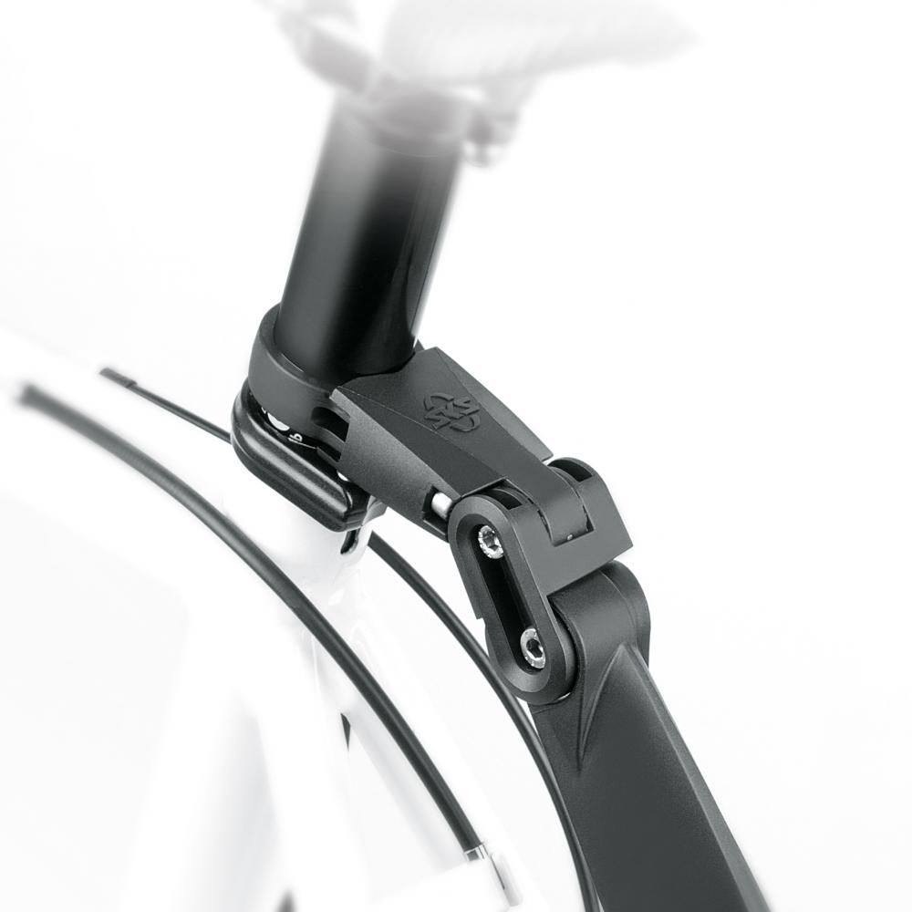 SKS X-Blade Hinterrad-Schutzblech Quick-Release-Befestigung an Fahrrad-Sattelstütze, schwarz