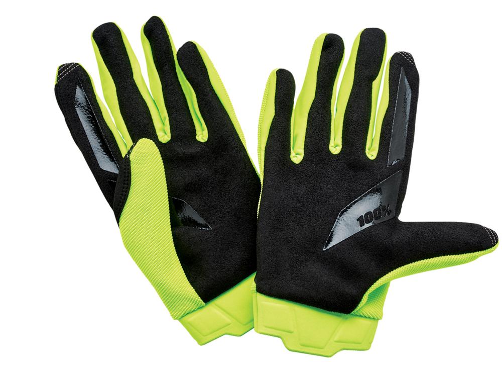 100% Ridecamp Gloves M fluo yellow - leichter MTB-Handschuh mit Top-Grip