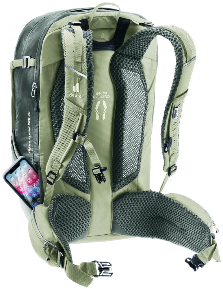Deuter Trans Alpine Pro 28 Fahrradrucksack 28 Liter Grove Ivy - für Mountainbike-Touren & Alpenüberquerungen