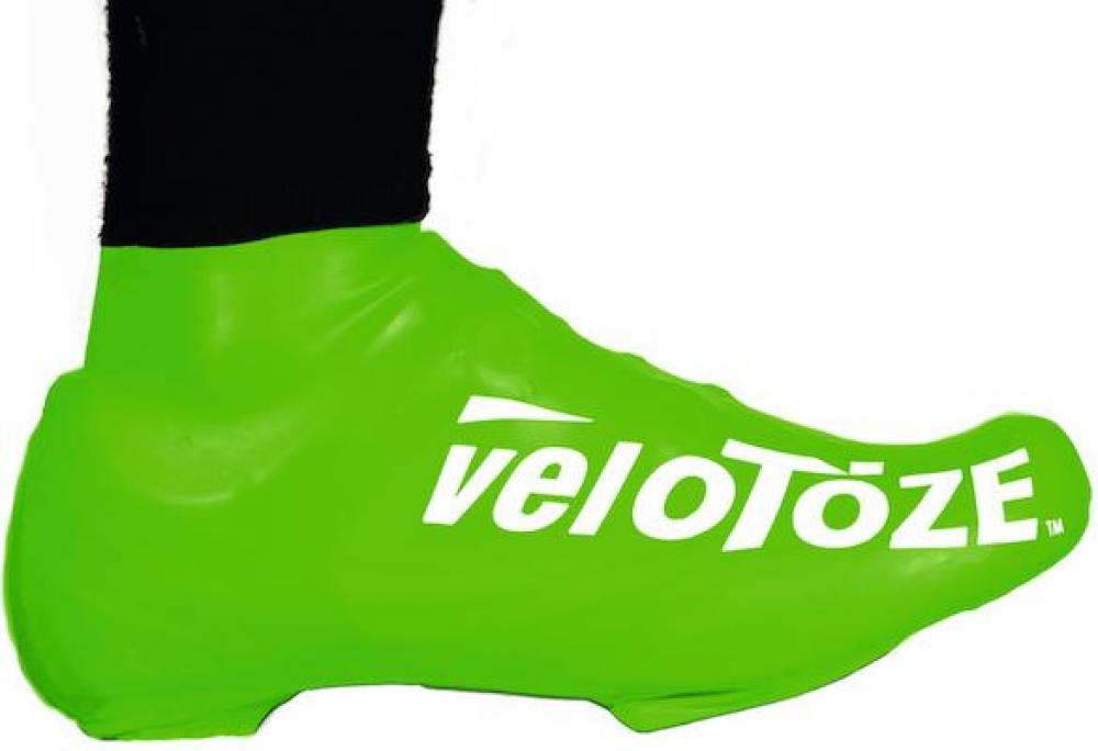 VeloToze Überschuh 2.0 kurz grün L/XL - wasserdichter Aero-Überschuh für kalte Touren
