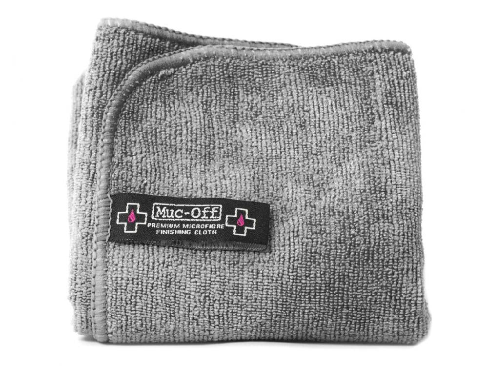 Muc Off Premium Microfibre Polishing Cloth - Mikrofaser Poliertuch Grau
