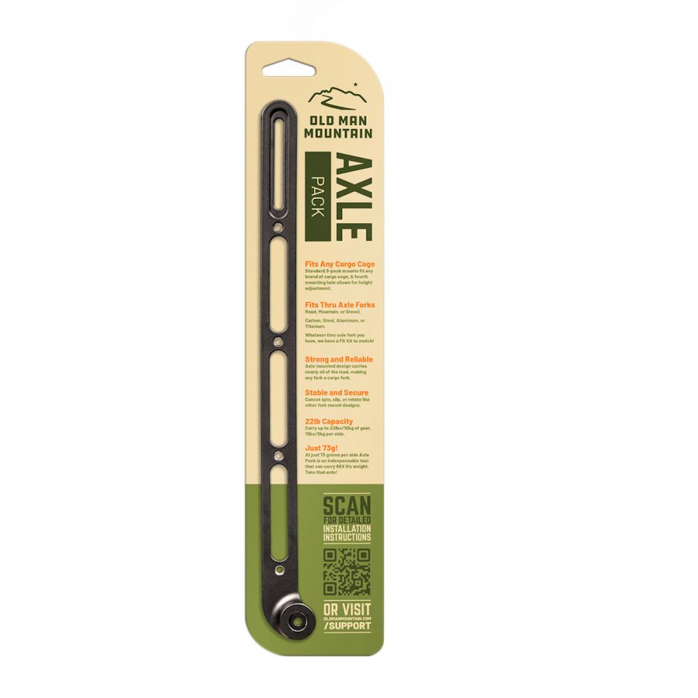 Old Man Mountain Axle Pack One Size Schwarz - leichter Axial-Halter für zusätzliches Gepäck