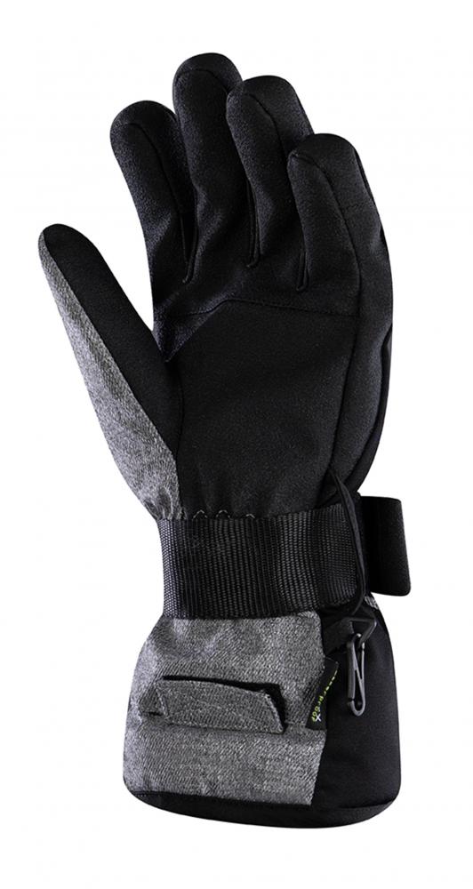 CHIBA Board - wasserdichte Primaloft Winter-Radhandschuhe mit Protektorschiene, Gr. 8, hellgrau/weiß