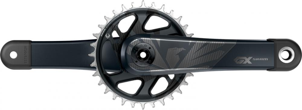 SRAM GX Eagle DUB 175mm Kurbelgarnitur 32T lunargrau 55 mm - robuste 1x12-MTB-Performance