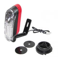 Haibike eHeadlight LED 60 Lux Fahrradscheinwerfer rot schwarz mit Halterung und Kabel auf weißem Hintergrund.