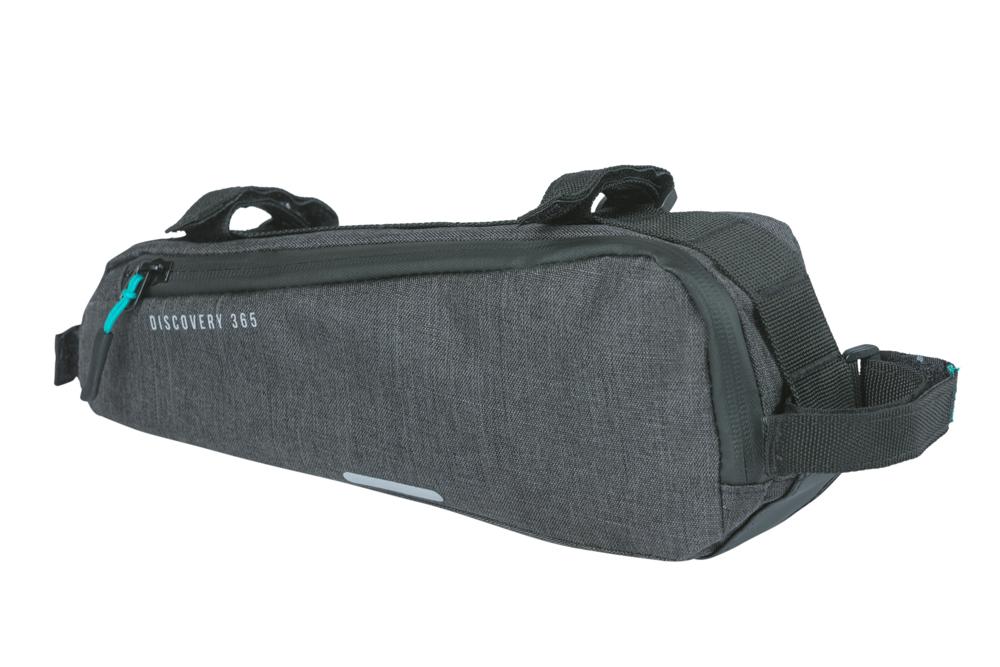 Basil Discovery 365D Rahmentasche M schwarz melee 1,8L, 29x7x11 cm, wasserdicht, Fahrradtasche