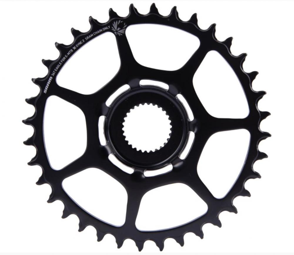 Schwarzes SRAM X-Sync E-MTB 2 Eagle Kettenblatt 36T für Boost148 Bosch Gen.4 E-Bikes.