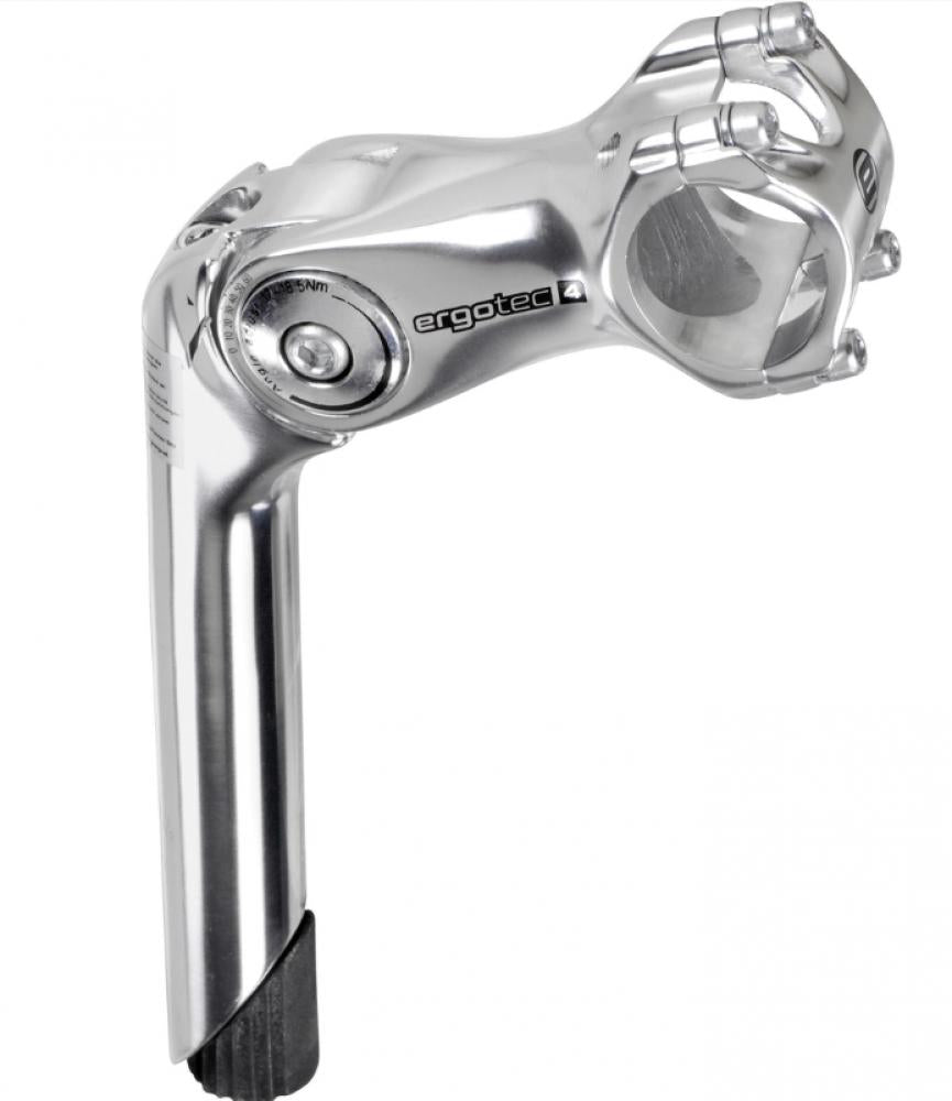 Ergotec Vorbau Octopus 2 25,4 mm 110 mm silber Level 4 Schaftlänge 180mm