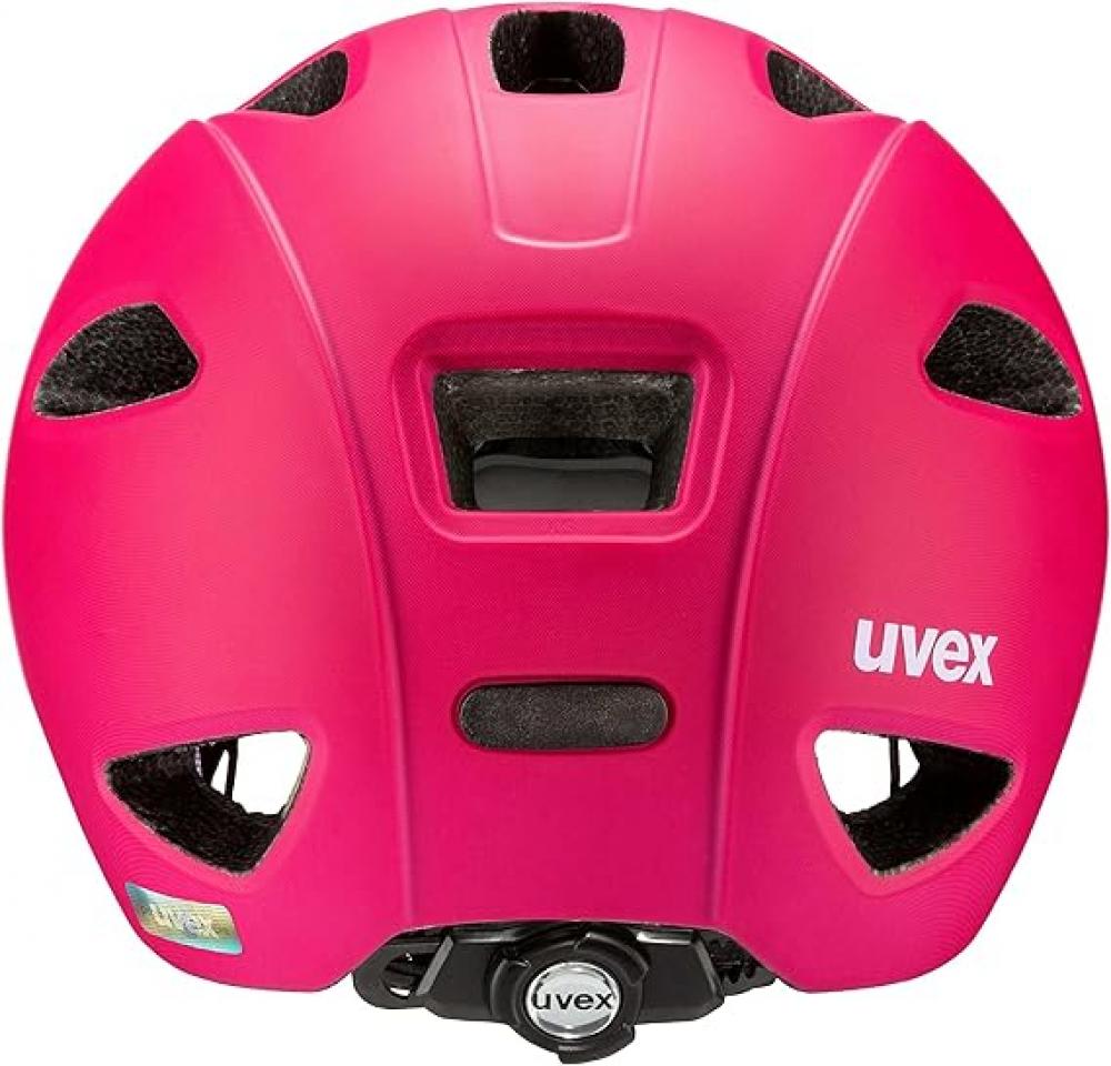 uvex oyo Kinder-Fahrradhelm, In-Mold-Konstruktion, verstellbares IAS-System, Schläfenschutz, KID PROtect Pad, 10 Belüftungsöffnungen, LED-erweiterbar, berry/purple matt, 45-50 cm