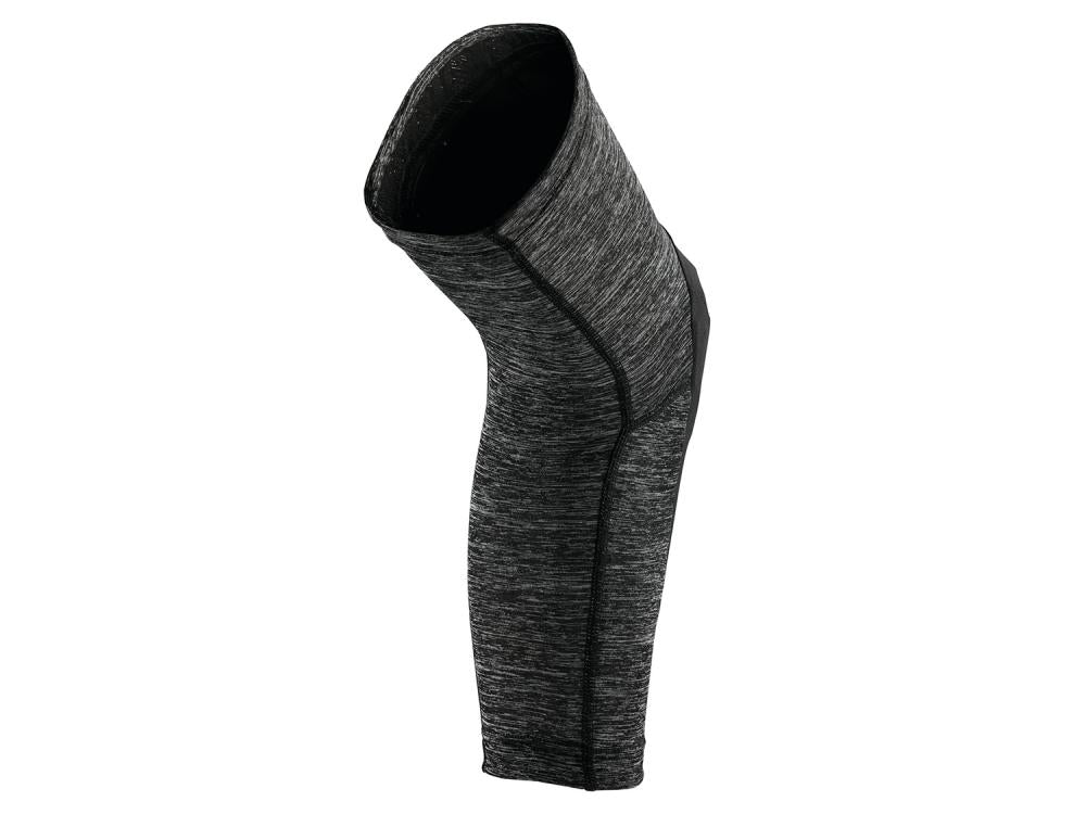 100% Teratec knee guards S Grey Heather / Black - leichter Trail-Knieschoner mit Level-1-Schutz