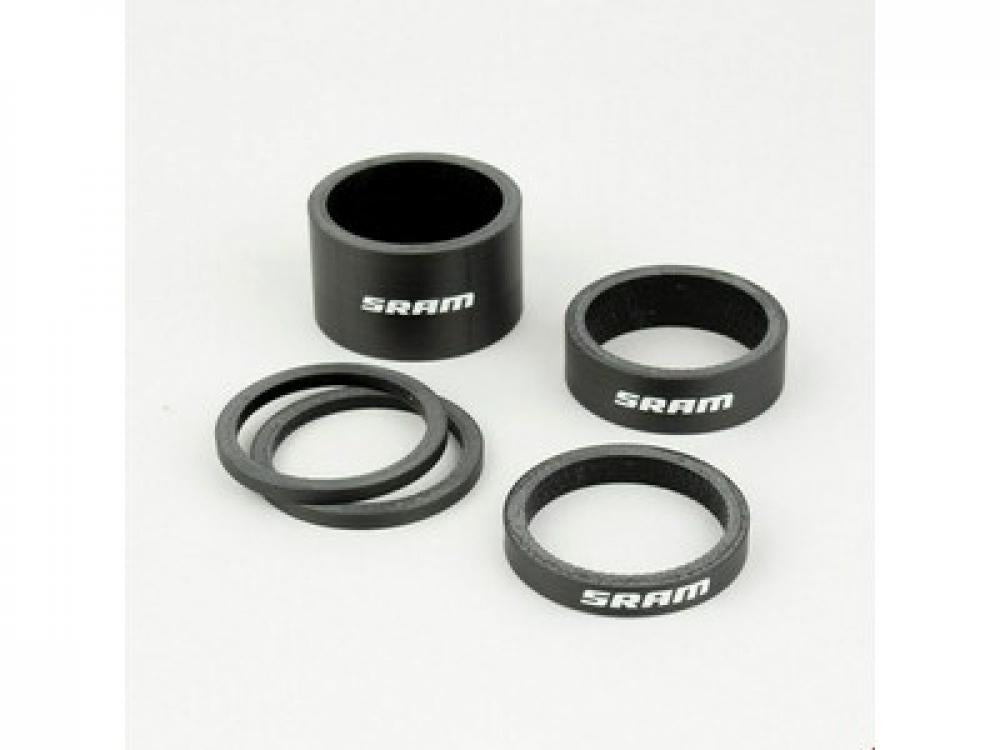 SRAM Carbon Spacer-Set schwarz-weiß - Präzise Einstellung der Lenkerhöhe