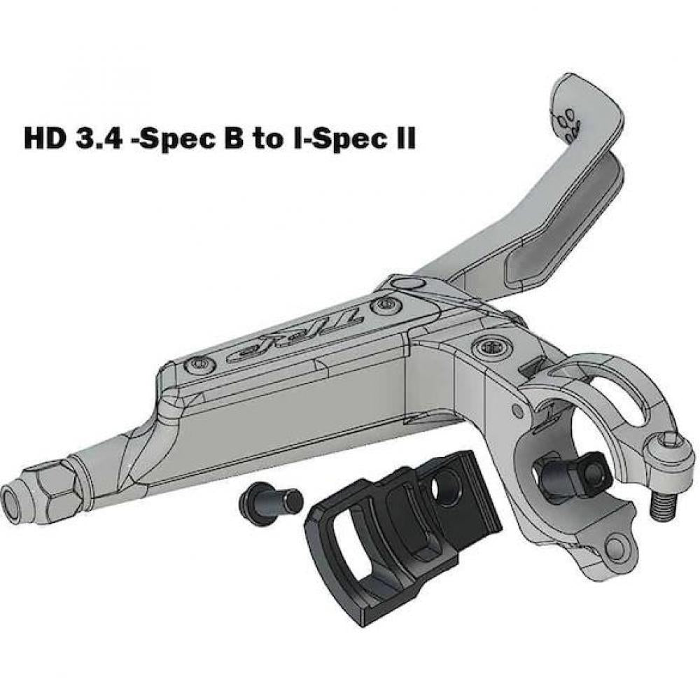 TRP Brems-/Schalthebeladapter I-Spec B auf I-Spec II Schwarz - für sauberes Cockpit