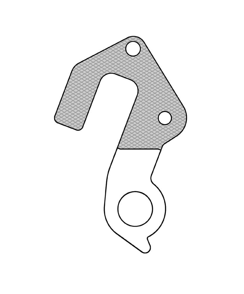 Marwi Schaltauge GH-267 inkl. Schrauben für Focus/Kalkhoff/Univega/Raleigh, Aluminium silber