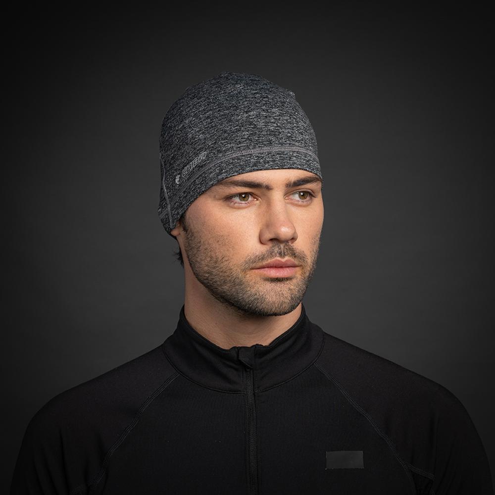 CHIBA Mütze Pro Man - Thermostretch, reflektierend, S/M, hellgrau
