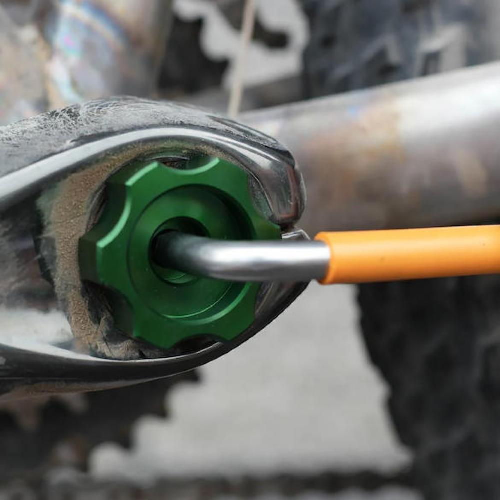 Abbey Tools Werkzeug für Shimano Kurbel-Vorspannkappe Standard Grün - präzises Einstellwerkzeug
