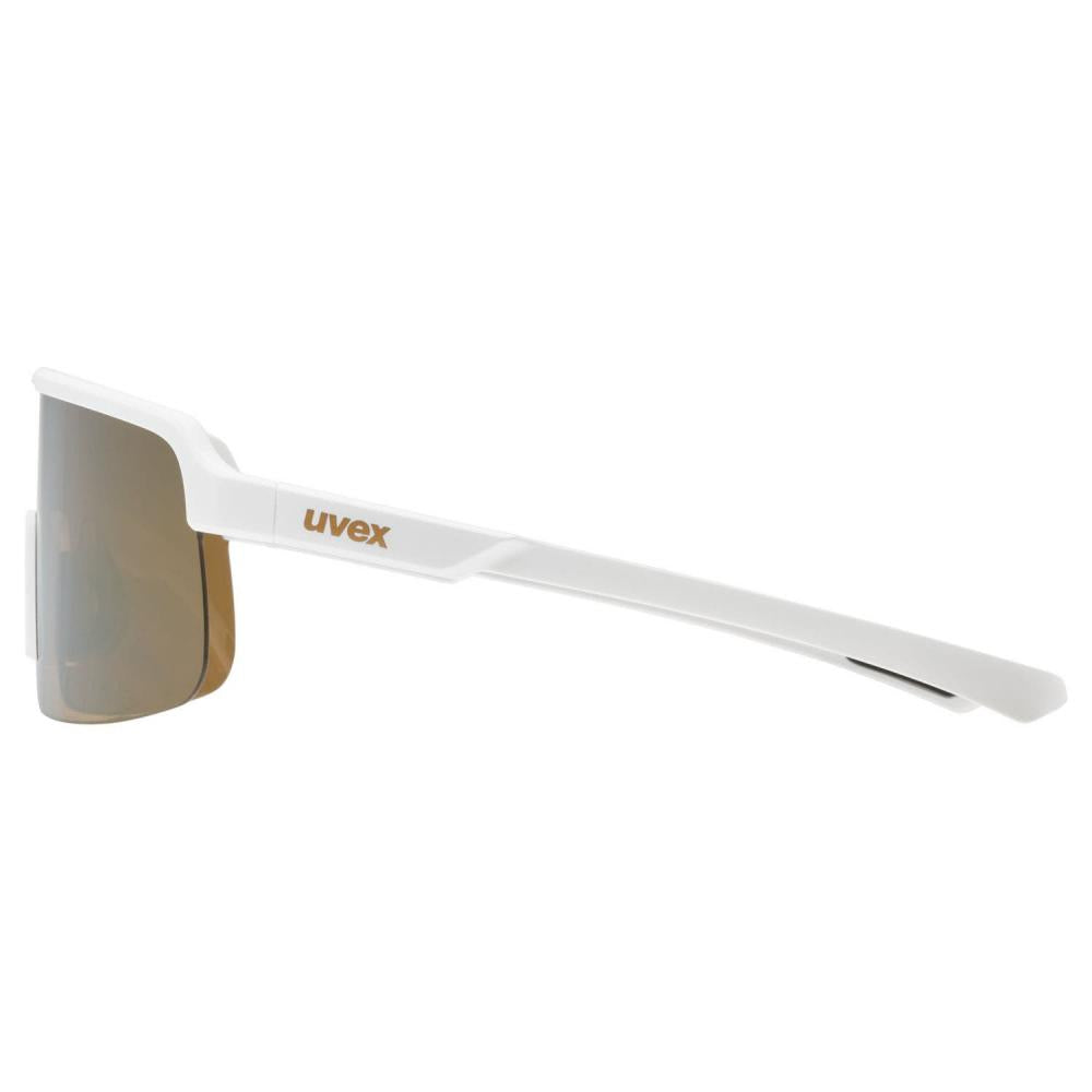 uvex Dyrt White Matt - Mirror Gold Sonnenbrille, Einheitsgröße