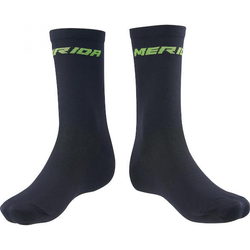 Merida Socken RACE schwarz/grün 40-42 Schwarz/grün - leichte, atmungsaktive Radsocken
