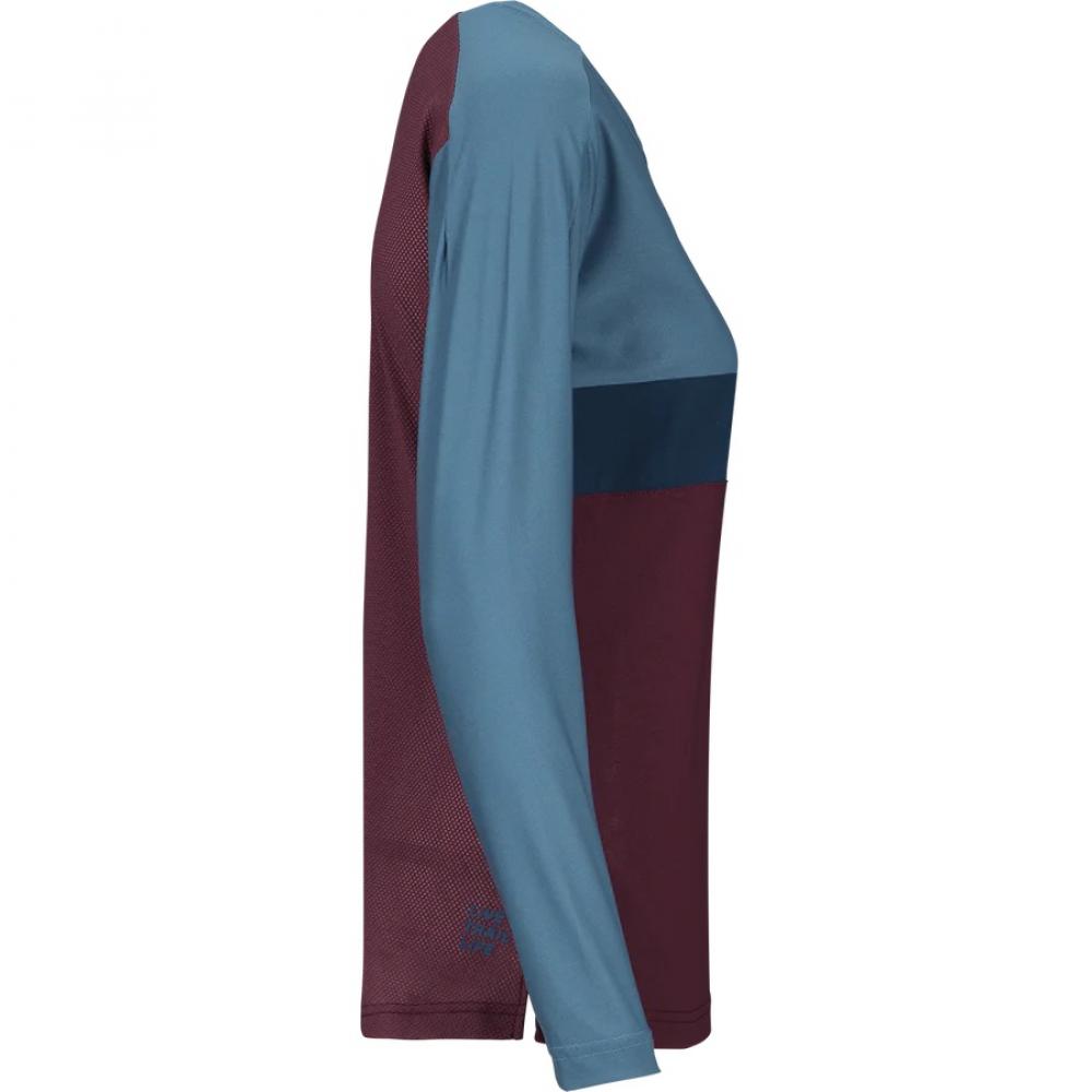 IXS Sports Division iXS Flow XTG Women's Long Sleeve Henley 38 Raisin / Marine - wetterfestes Trail-Shirt