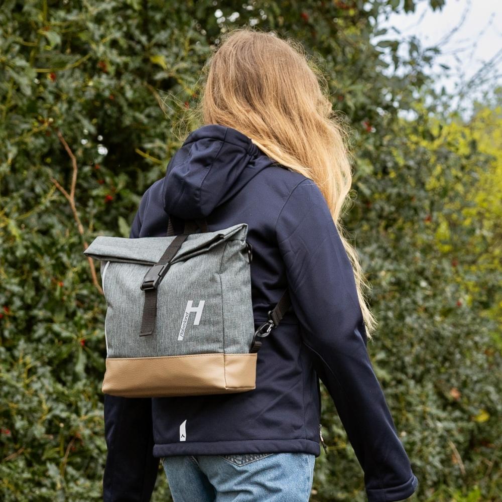 Haberland Vario-Bike-Rucksack Keep Rollin' grau - flexibler Bike-Rucksack mit Variohaken