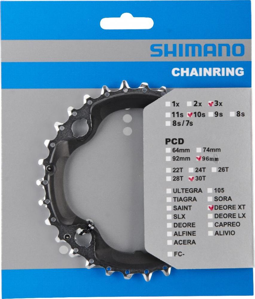 SHIMANO DEORE FC-M782 Kettenblatt 30 Zähne für präzisen 10-fach Antrieb in originaler Verpackung.