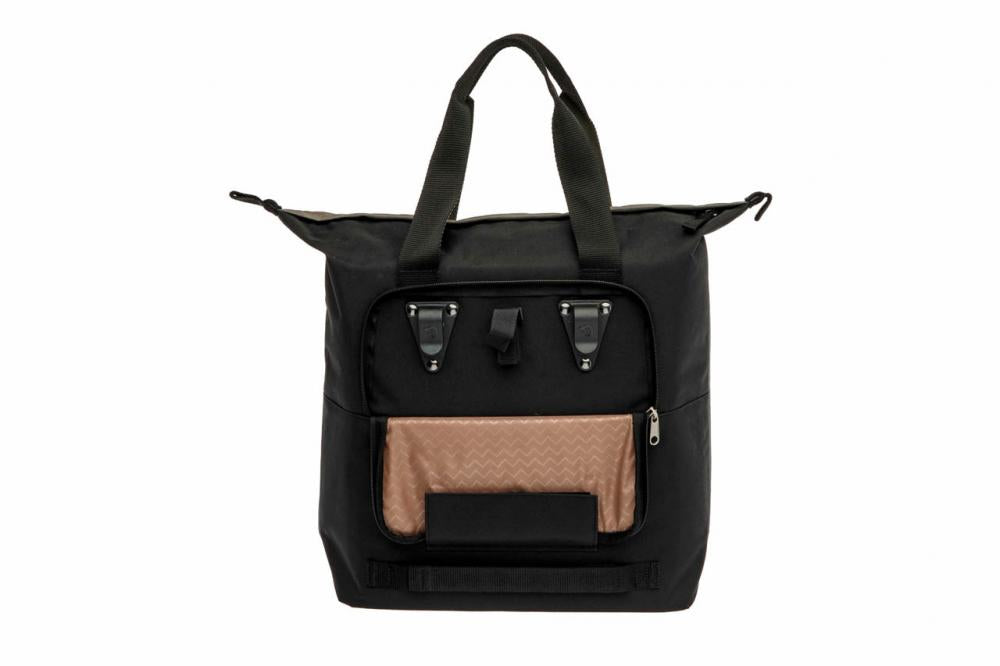 New Looxs Radtasche Oslo Kota Black/Green 18L Black - vielseitiger Fahrrad-Shopper