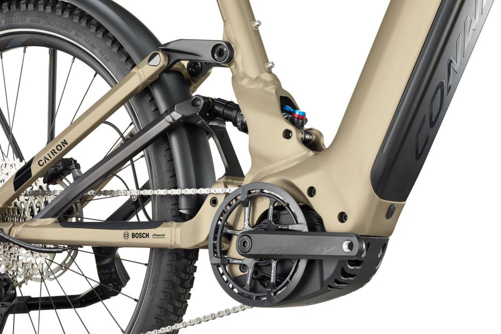 CONWAY Elektro-SUV "Cairon SUV FS 4.0" (#1), Wave, 27", desert matt, 12-Gang SHIMANO "Deore", 54 cm / XLnnDas Fahrrad ist mit einem BOSCH Performance Line CX Mittelmotor ausgestattet, der eine Motorleistung von 250 W liefert. Im Rahmen befindet sich ein A