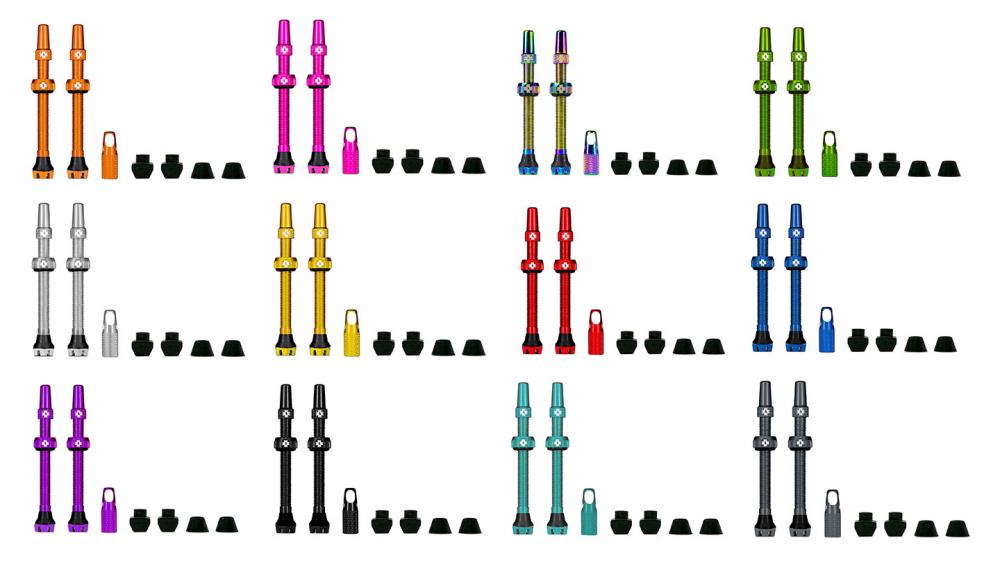 Muc-Off Tubeless Ventil Kit V2 60 mm Rot - Universal für MTB & Rennrad