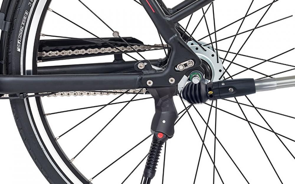 Hebie FIX 40 T Hinterbauständer schwarz für 26-28 Zoll Fahrräder mit KSA 40mm Rahmenbefestigung.