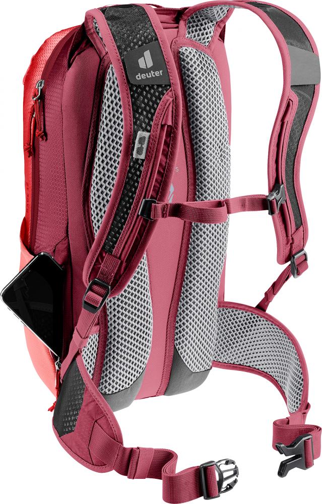 Deuter Race 12 Fahrradrucksack 12 Liter Rot - Leichter stabiler Rucksack für MTB & Rennrad