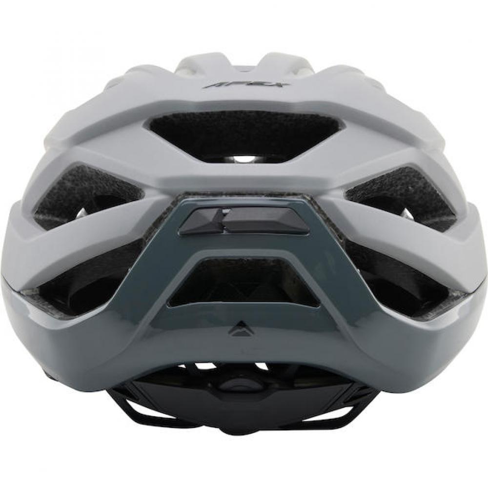 Merida Helm Apex grau 58-62 cm Grau - leichter Stradenhelm mit Top-Belüftung