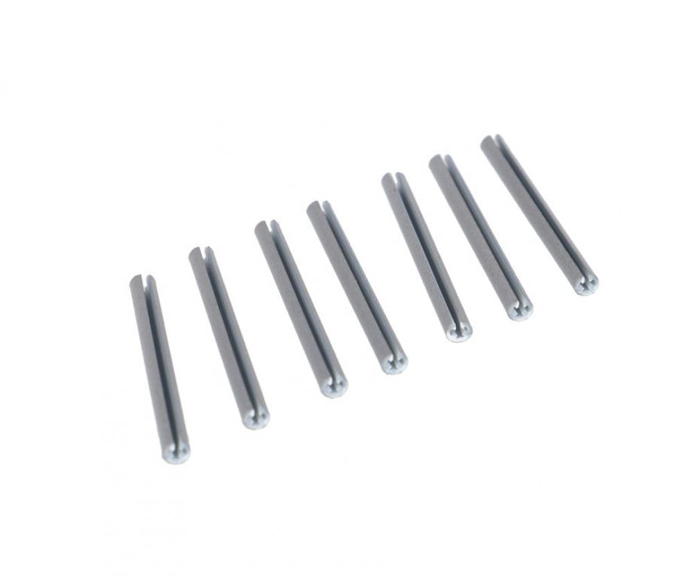 XLC Reflex Speichenclips StVZO, silberne Speichenreflektoren auf weißem Grund.