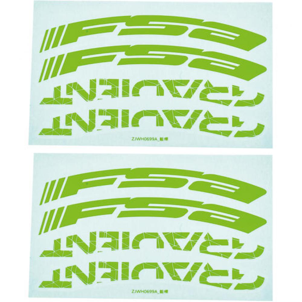 FSA Decals für Gradient Wider LRS 29" Grün - stylische Felgenaufkleber für dein Laufrad
